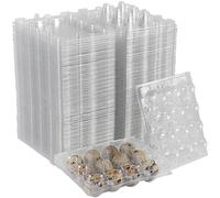 NAMYEUT Pack of 50 Quail Egg Boxes, 12 Plastic, Egg Box, Quail Eggs, Plastic, Transparent Quail Egg Box for Quail Eggs Packs