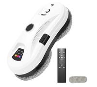 NamYoprce window cleaning robot,Smart Glass Cleaning Robotic with 5600Pa Strong Suction,Multiple Safety System,Edge Detection,for High-Rise Windows Ceiling,Outdoor Indoor,White UK plug