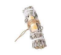 Namzi 1 Piece Natural California White Rat Tail Grass Single Pointed Yellow Energy Stone Hexagonal Prism Aromatherapy Wand Cedar Wand Set Aromatherapy Ornament Decoration
