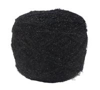 Namzi 1 Rolls Knitting Yarn Plush Yarn Fluffy with Shimmery Thread Polyester for DIY Knit Crochet Scarves Hats and Craft Projects,150g,Black