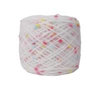 Namzi 1 Rolls Knitting Yarn Soft Yarn with Pom-Pom Texture, Blended Fabric for DIY Knit Crochet Sweaters, Scarves, Hats & Handcrafts,125g,White