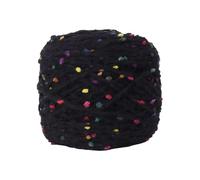 Namzi 1 Rolls Knitting Yarn Soft Yarn with Pom-Pom Texture, Blended Fabric for DIY Knit Crochet Sweaters, Scarves, Hats & Handcrafts,125g,Black
