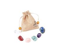Namzi 1 Set of Natural Crystal raw Stone 12 Zodiac Cloth Bag Set Cancer DIY Crystal Mineral Specimen Children's Gift Ornament