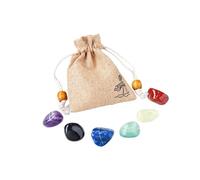 Namzi 1 Set of Natural Crystal raw Stone 12 Zodiac Cloth Bag Set Pisces DIY Crystal Mineral Specimen Children's Gift Ornament