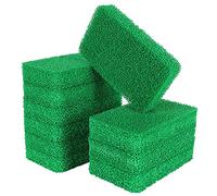 Namzi 10-Pack Silicone Sponge Kitchen Scrubber, Sponges for Cleaning Dishes, No Odor Scrubbing Pad Reusable Scrubber Kitchen for Cookware, Sink, Bathroom Non-Scratch Cleaning, Green