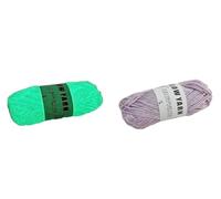 Namzi 100G (2 Roll) Knitting Yarn,Polyester Glow in The Dark Multiple Colour Anti-Fade Soft DIY Thread Hand Crocheted Scarf Hat Shawl Luminous Fine Yarn for Hand Knitting,Light Purple