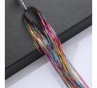 Namzi 100Pcs Colorful Hair Strings For Braids Gradient Color Hair Rope Band Hair Wrap String Hair Ribbons Rainbow Braiding Hair Tie Hair Accessories,C09