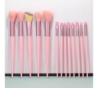 Namzi 12 Pcs Eyeshadow Brush, Premium Eyeshadow Brush Set, Professional Eye Makeup Brushes with Soft Hairs, Blending Brush for Foundation, Eyeshadow, Eyebrow, Eyeline with Storage bag,Light Pink