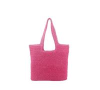 Namzi 1PC Pink Weave Bag,Cute Single Shoulder Straw Tote, Stylish Woven Bag for Daily Outings Casual Walks