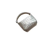 Namzi 1pc Silvery Weave Bag, Soft PU Weave Small Handbag, Super Cute, Daily Use Hot Item in Handbags and Wallets