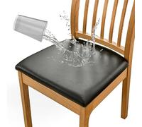 Namzi 2 Pcs Black Waterproof Chair Cover,14.17-18.89inch,Durable Chair Covers for Home Dining or Living Room