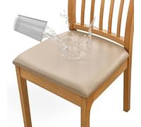 Namzi 2 Pcs Khaki Waterproof Chair Cover,14.17-18.89inch,Durable Chair Covers for Home Dining or Living Room