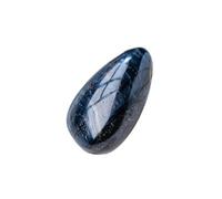 Namzi 2 Pieces of Natural Crystal Water Droplet Shaped 3-5cm Blue Handle Piece Original Stone, Mineral Standard Water Droplet Shaped Play Home Office Decoration Ornament