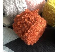 Namzi 2 Rolls(100g Total) Boucle Yarn Fluffy Loop Yarn for DIY Hand Knit Crochet Scarves Dolls Sweaters and Artisan Handmade Craft Pieces, Orange