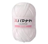 Namzi 2 Rolls (50g Total) 4-Ply Cotton Milk Yarn, Soft Acrylic Knitting Yarn for Crochet & DIY Handcrafts, Yarn for Versatile Weaving Projects, White