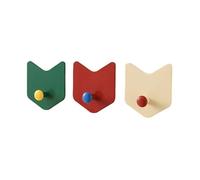 Namzi 3-Piece Creative no Punching Hook Dopamine Color Simple Arrow Hook Kitchen Bathroom Strong Adhesive Hook (Green, red, White)