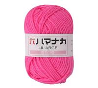 Namzi 4 Rolls (100g Total) 4-Ply Cotton Milk Yarn, Soft Acrylic Knitting Yarn for Crochet & DIY Handcrafts, Yarn for Versatile Weaving Projects, Dark Pink B