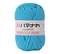 Namzi 4 Rolls (100g Total) 4-Ply Cotton Milk Yarn, Soft Acrylic Knitting Yarn for Crochet & DIY Handcrafts, Yarn for Versatile Weaving Projects, Lake Blue