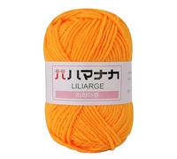 Namzi 4 Rolls (100g Total) 4-Ply Cotton Milk Yarn, Soft Acrylic Knitting Yarn for Crochet & DIY Handcrafts, Yarn for Versatile Weaving Projects, Orange