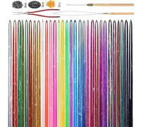Namzi 48 Inch Glitter Hair Tinsel Extensions Kit ，30 Colors ，With Tools - Heat Resistant Fairy Hair Accessories for Women, Girls, Kids，