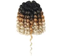 Namzi Bounce Crochet Hair 8 Inch,Wand Curl Crochet,Short Curly Braiding Jumbo Passion Twist Crochet Hair for Women，6Pack，B