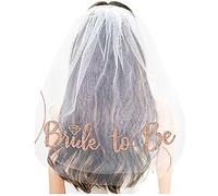 Namzi Bride To Be Veil,Bachelorette Party Veil for Brides,Bridal Veil Wedding Veil White Short Veils with Comb for Wedding,Engagement,Bachelorette Party Supplies Accessories,White A