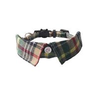 Namzi Cats Collar with Buckle Adjustable Safety Soft Collars for Small Dogs or cats，Tartan A01