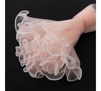 Namzi champagne powder plain edge wave yarn flower packaging paper, for Floral Wrapping,11 * 157.5in,1 Pack C