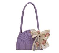 Namzi Cotton Rope Storage Bag, 1 Piece Purple,Travel Friendly Woven Bag for On the Go Organization Casual Use