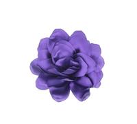 Namzi Dainty Satin Fabric Brooch Women Rose Floral Brooch Party Dance Wedding Banquet Fashion Brooch Pin for Women Dark Purple Cloth No Jewelry