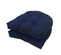 Namzi Dark Blue 18.89 * 18.89 Inch Rattan Chair Cushions - Seating Cushions Waterproof, Thickened Comfortable Seat Pads, 2-Piece Set