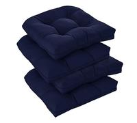 Namzi Dark Blue 18.89x18.89 Inch Seat Cushions - Seating Cushions Comfortable Thickened Pads for Outdoor Rattan Chairs & Tatami, 2-Piece Set (1 Pair)