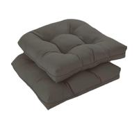 Namzi Dark Grey 18.89 * 18.89 Inch Rattan Chair Cushions - Seating Cushions Waterproof, Thickened Comfortable Seat Pads, 2-Piece Set