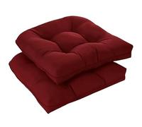 Namzi Dark Red 18.89 * 18.89 Inch Rattan Chair Cushions - Seating Cushions Waterproof, Thickened Comfortable Seat Pads, 2-Piece Set