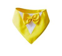 Namzi Dog Bandana 1PCS, Lightweight Quick Drying Poly-Blend, Triangle Scarfs Bibs with Cute Pattern, Adjustable Breed Handkerchief for Medium Large Dogs Puppies Pets Gift,XS,Yellow