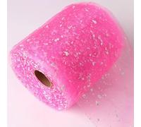 Namzi Flowers, Gifts, Gift Box Decorations, Gifts, Fresh Flowers, Snow dot Gauze mesh Packaging mesh, (15 * 1500cm, deep Pink)