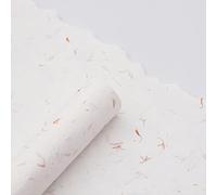 Namzi gifts, flower wrapping paper, hand torn petal packaging paper,27.6 * 19.7in, 4 sheets,white