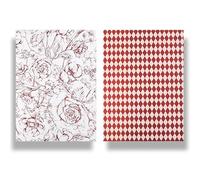 Namzi gifts, flowers packaging paper,classical thickened two color double sided pattern printed,10 Sheets,22.8 * 16.5in,brown