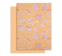 Namzi gifts packaging paper,flowers pattern printed,thickened,bouquet packaging paper,10 Sheets,20.5 * 15in,orange