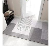 Namzi Gray Bath Mat 16 * 24 Inch,1 Piece Geometric Pattern Bathroom Rug,Cozy Bathroom Rugs D