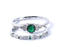 Namzi Green Zircon Ring, 1 Piece,Wedding Engagement Rings, Sparkling Zircon Ring for Special Moments, Elegant Design (10)
