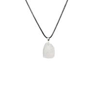 Namzi handmade necklace pendant, suitable for both men and women, irregular raw stone pendant necklace (white), Natural stone, Zircon, Natural stone, Zircon