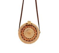 Namzi khaki Weave Bag 1 Piece，Cute Bali Style Rattan Woven Bag, Stylish Handheld Design, Perfect for Vacations Daily Outings T