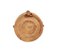 Namzi khaki Weave Bag 1 Piece，Cute Bali Style Rattan Woven Bag, Stylish Handheld Design, Perfect for Vacations Daily Outings Q