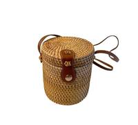 Namzi khaki Weave Bag 1 Piece,Cute Rattan Woven Bag, Stylish Handheld Design, Perfect for Casual Outings Daily Use C