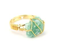 Namzi light green Adjustable Raw Stone Ring, 1 Piece，Ring, Adjustable Design, Natural Stone Detail, Ideal for Daily Wear Outings