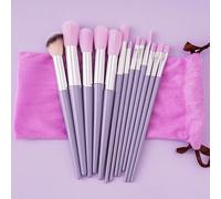 Namzi Makeup Brushes,Makeup Brush Set,13 PCS Travel Make Up Brush Kit,Cosmetic Brushes for Face Foundation Blush Eye Shadow with Storage bag(Purple) B