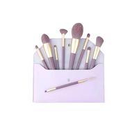 Namzi Makeup Brushes,Makeup Brush Set,9 PCS Travel Make Up Brush Kit,Cosmetic Brushes for Face Foundation Blush Eye Shadow with Storage bag(Purple)