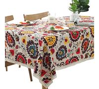 Namzi - Red tablecloths 55 x 55 inches, 1 piece, kitchen linen and table essential, durable and elegant, perfect for dining, everyday use gatherings