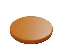 Namzi Round Leather Cushion - Cat Scratch Resistant Waterproof Oilproof Comfortable Orange-Yellow Seating Pad | 13.77x13.77x1.77inch | 1 Piece